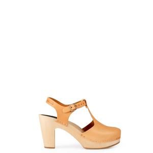 NEW SWEDISH HASBEENS women's t-strap sky high sandal in nature